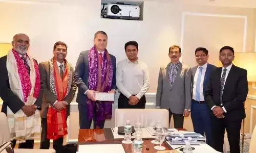 Telangana IT & Industries Minister KT Rama Rao with Medtronic’s leadership team in New York, US