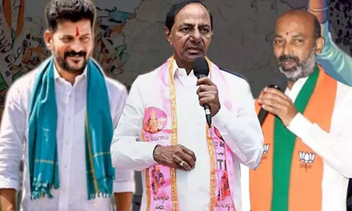 Revanth Reddy, KCR, Bandi Sanjay Kumar