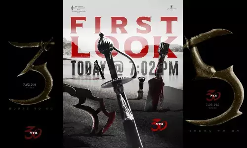 The first look poster of NTR’s 30th movie will be unveiled at 7:02 PM today!