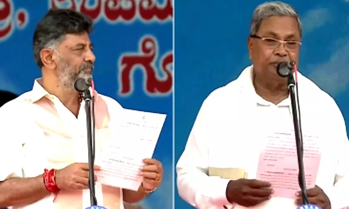 Siddaramaiah, Shivakumar take oath as new Karnataka CM, Deputy CM