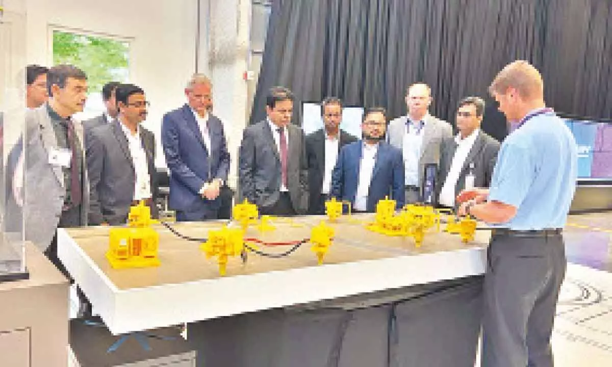 IT and Industries Minister KT Rama Rao meeting the leadership of TechnipFMC, the renowned French-American energy company during his ongoing tour of the USA, in Houston on Saturday