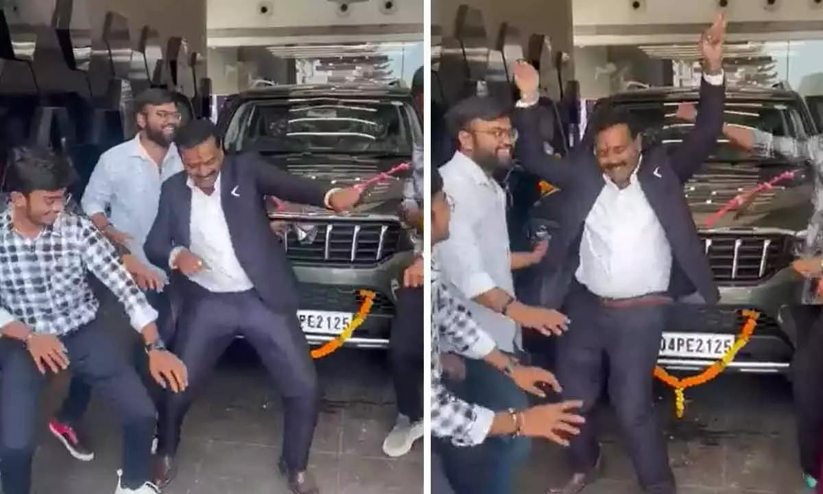 Real Happiness & Real Reward: Man Celebrates the Delivery of their New Mahindra Scorpio N