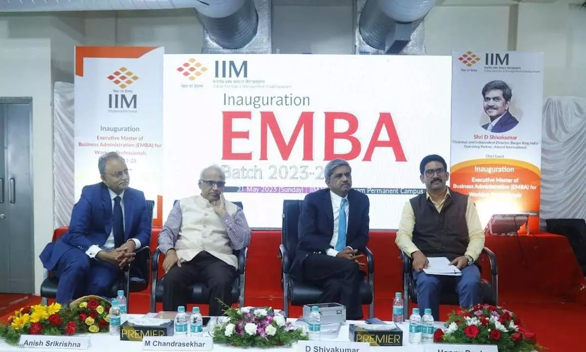Indian Institute of Management (IIM)-Visakhapatnam launches the first batch of the Executive Master of Business Administration at Gambhiram campus in Visakhapatnam on Sunday