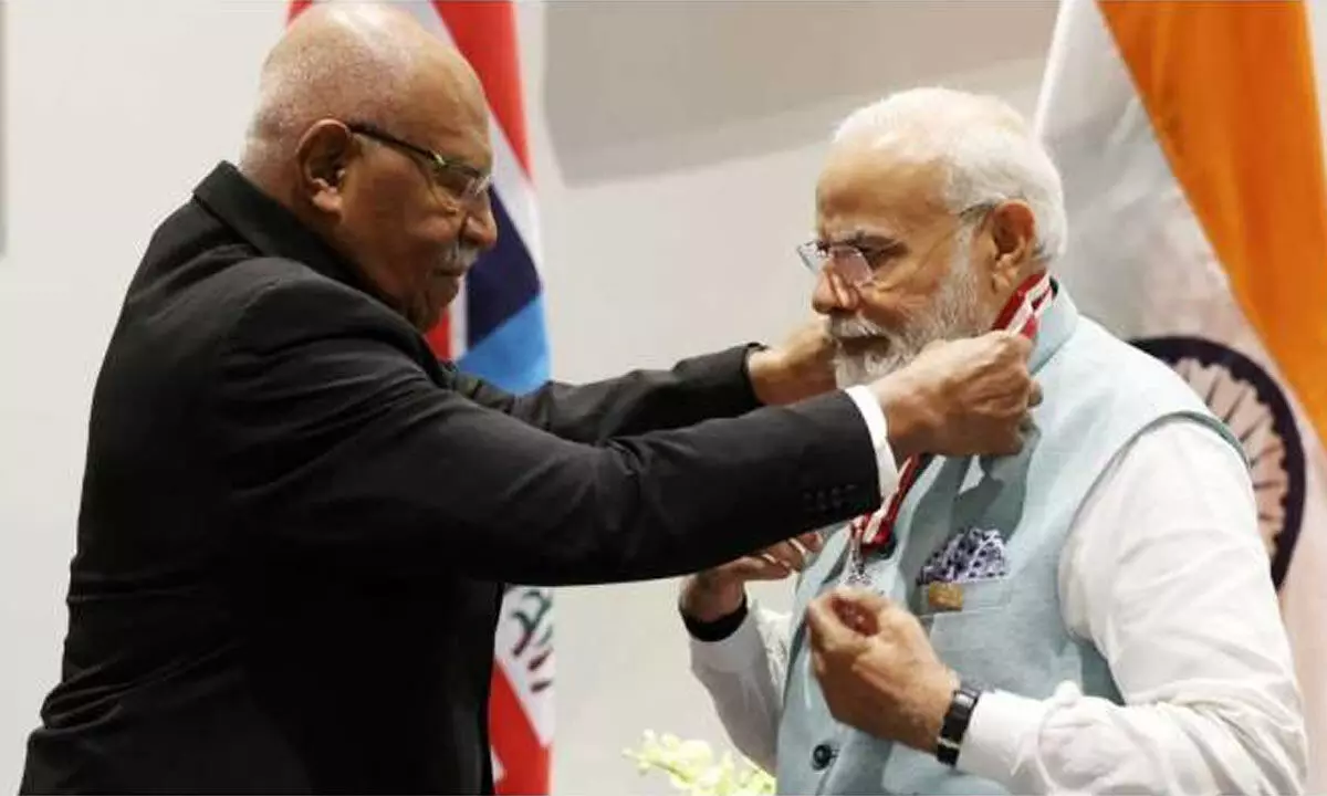 PM Modi Conferred With The Highest Civilian Honours By Fiji