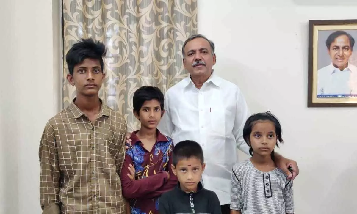 MLA Gandra gives helping hand to orphaned children