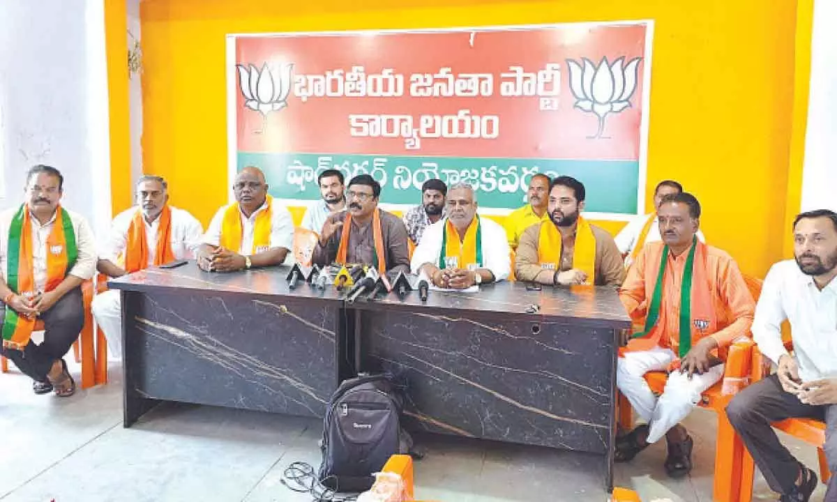 Rangareddy: Bharatiya Janata Party accuses CM K Chandrashekar Rao of betrayal in Lakshmidevi Palli reservoir