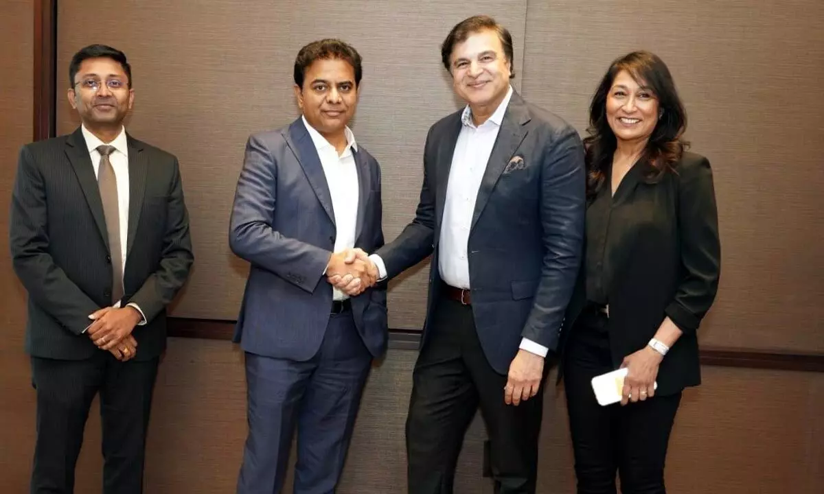 Dr. Sairam Atluri, Founder, StemCures met with IT and Industries Minister KT Rama Rao in Boston, USA.