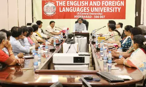 University Grants Commission Raj Bhasha team visits English and Foreign Languages University