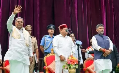 24 ministers take oath in Karnataka, CM Siddaramaiah says allotment of portfolios in 24 hours