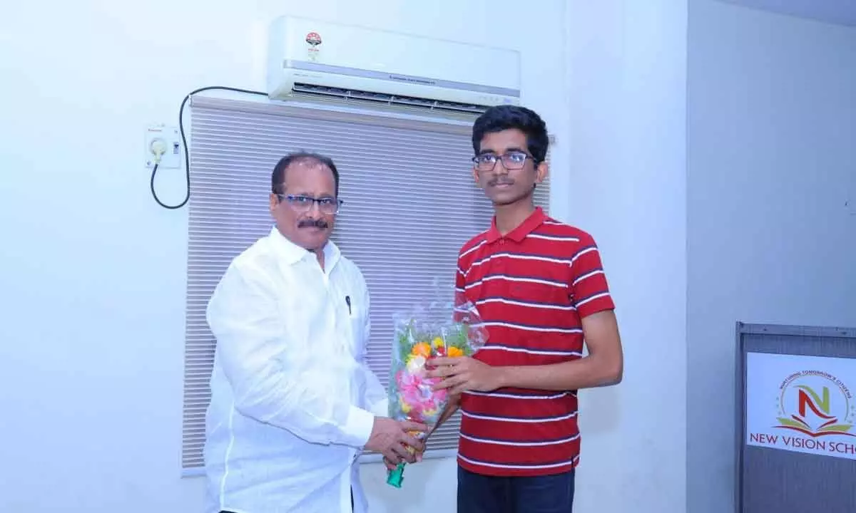 Khammam: New Vision student secures 1st rank in JEE Main