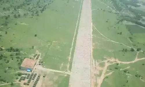 Aerial view of the Mamnoor Airport