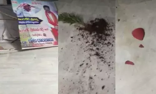 Khammam: Unidentified assailants attack Ponguleti Srinivas Reddy’s camp office