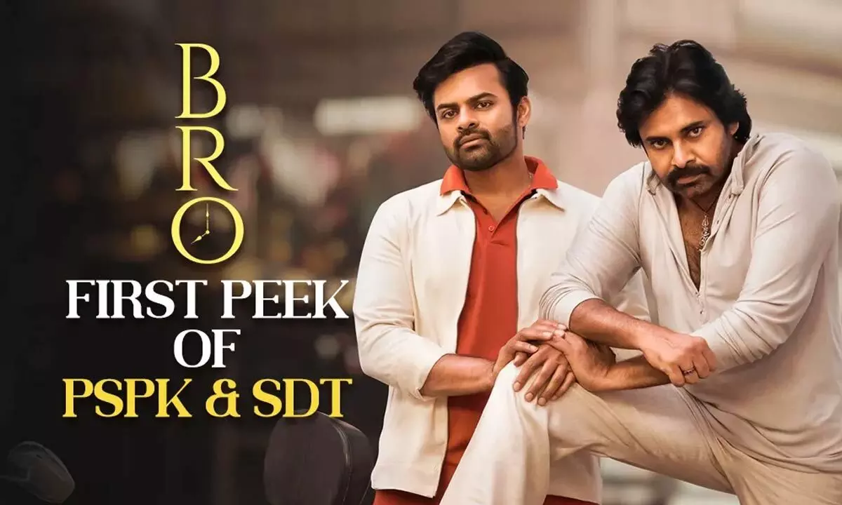 Here Is The First Peek Combo Of Pawan Kalyan And Sai Dharam Tej From The ‘Bro: The Avatar’
