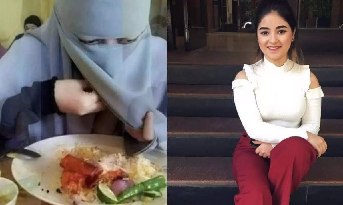 ‘Purely my choice:’ Zaira Wasim speaks for woman eating in a niqab