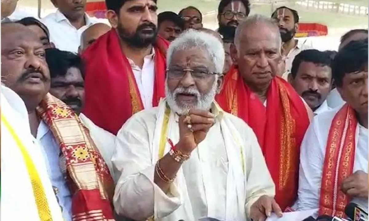 YV Subba Reddy lays foundation stone for Tirumala temple in Karimnagar