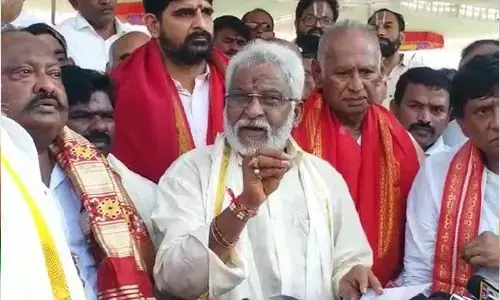 YV Subba Reddy lays foundation stone for Tirumala temple in Karimnagar