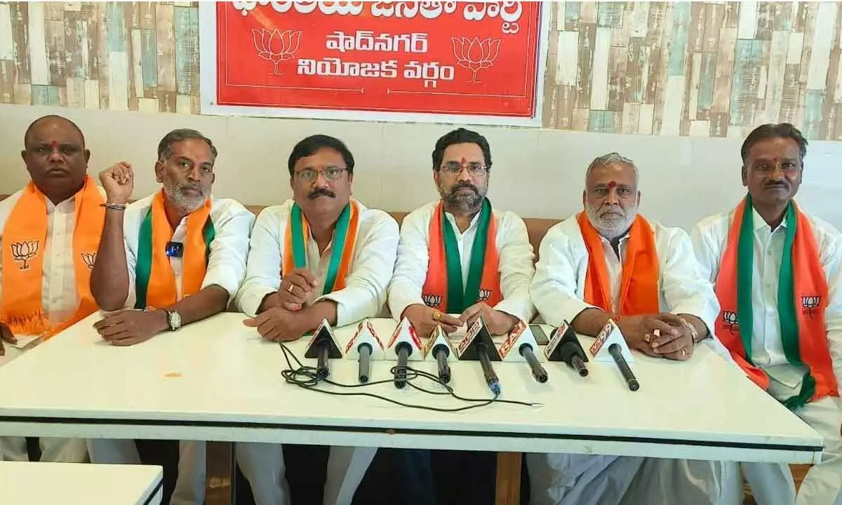Rangareddy: BJP leaders slam Minister and MLA, highlight controversial temple demolitions
