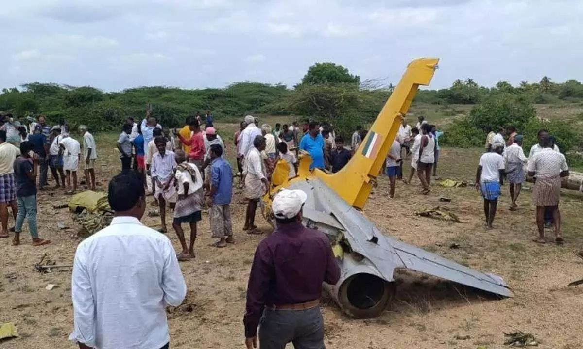 IAF light aircraft crashes on farmland, pilots escape alive