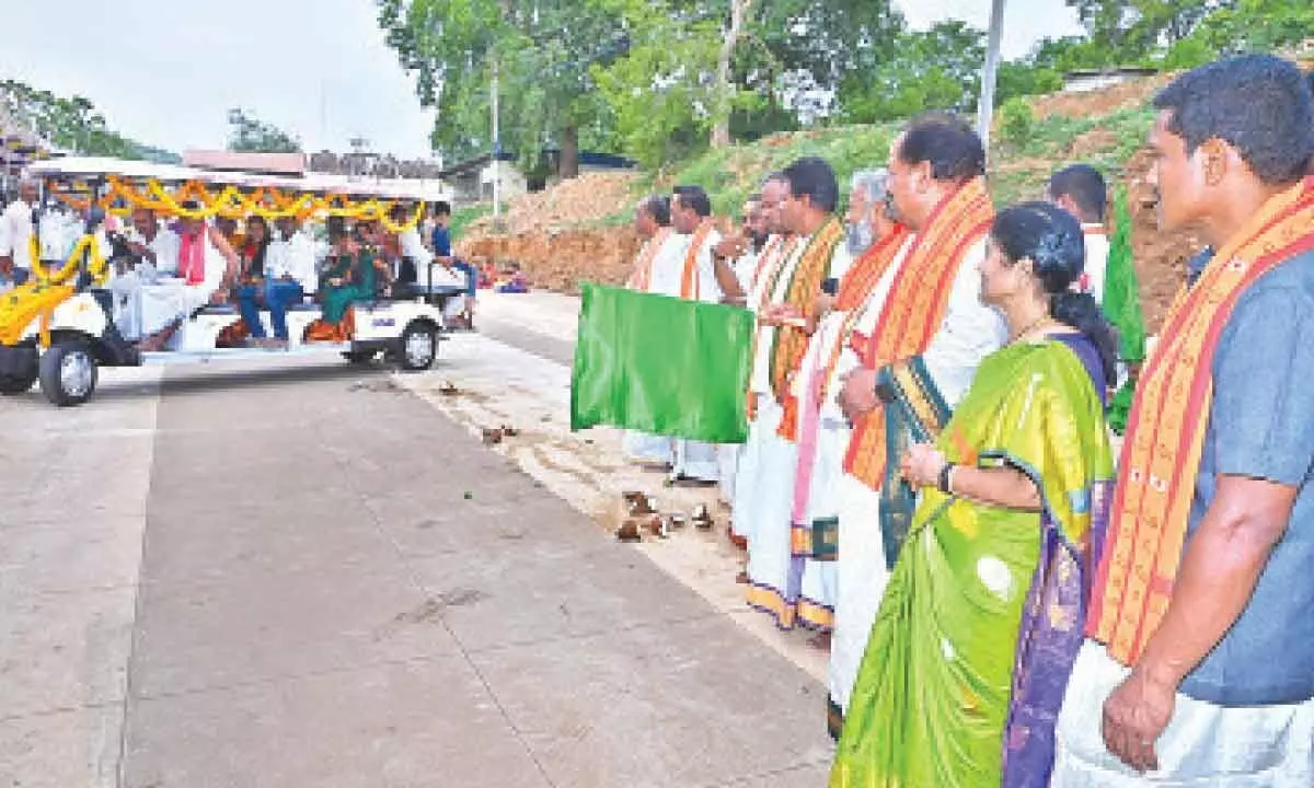 Srisailam temple gets 5 battery-operated vehicles