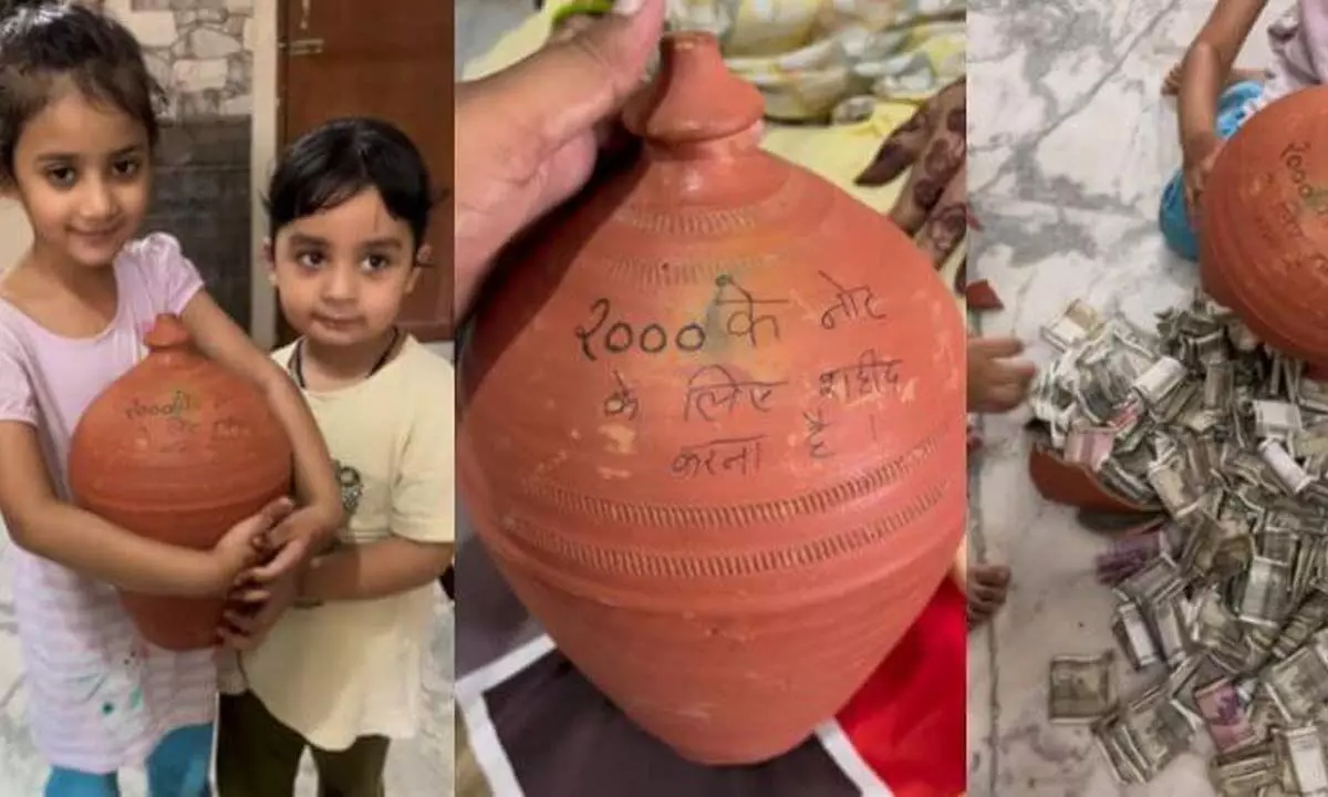 Watch The Viral Video Of Girls Saving Rs 2,000 Notes In Their Piggy Banks