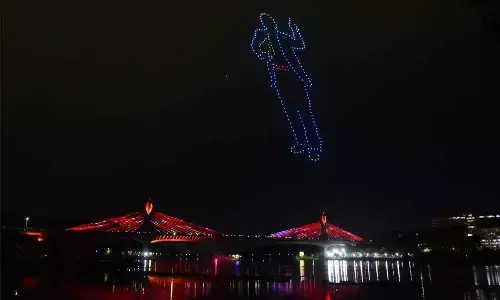 Hyderabad: City night sky dazzles with light and mesmerizing drone show