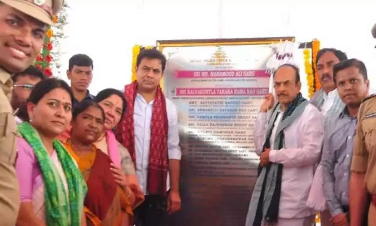 KTR lays foundation stone for development works in Mulugu, to address public meeting