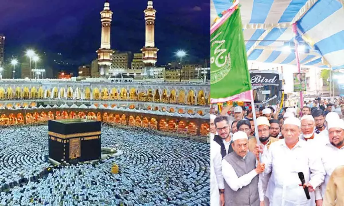 First batch of Haj pilgrims from Telangana depart from Hyderabad