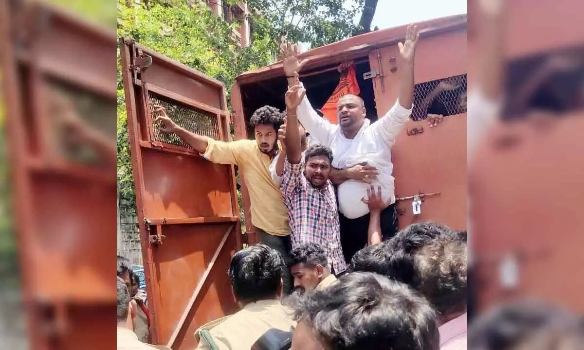 Hyderabad: ABVP activists lay siege to Inter Board office