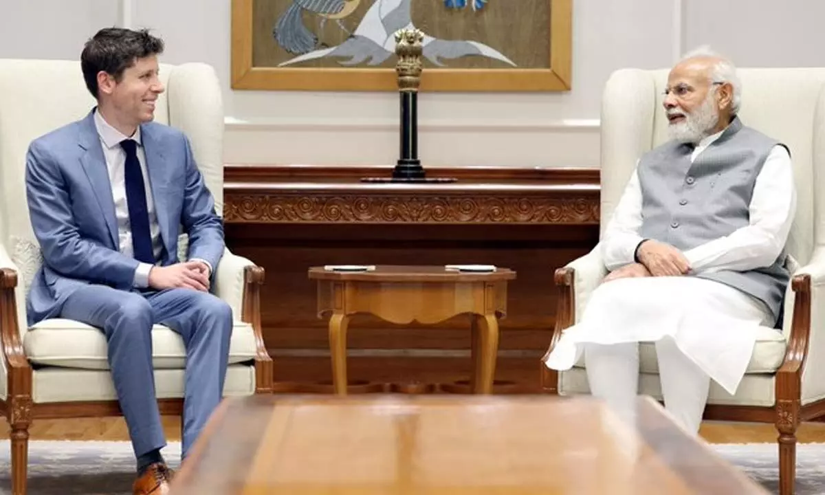 OpenAI CEO Sam Altman and Prime Minister Narender Modi