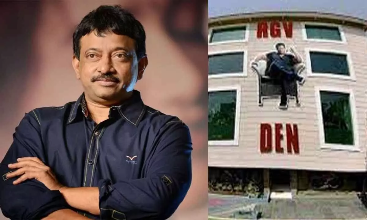 Filmmaker Ram Gopal Varma unveiled his new office RGV DEN in Hyderabad