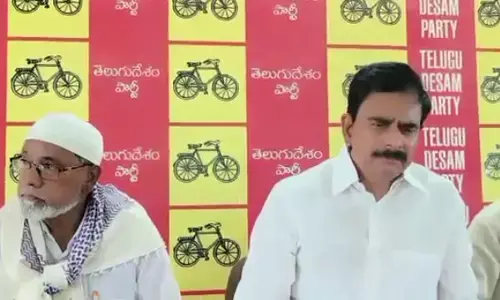 Former minister Devineni Uma MaheswaraRao addressing the media in Vijayawada on Friday