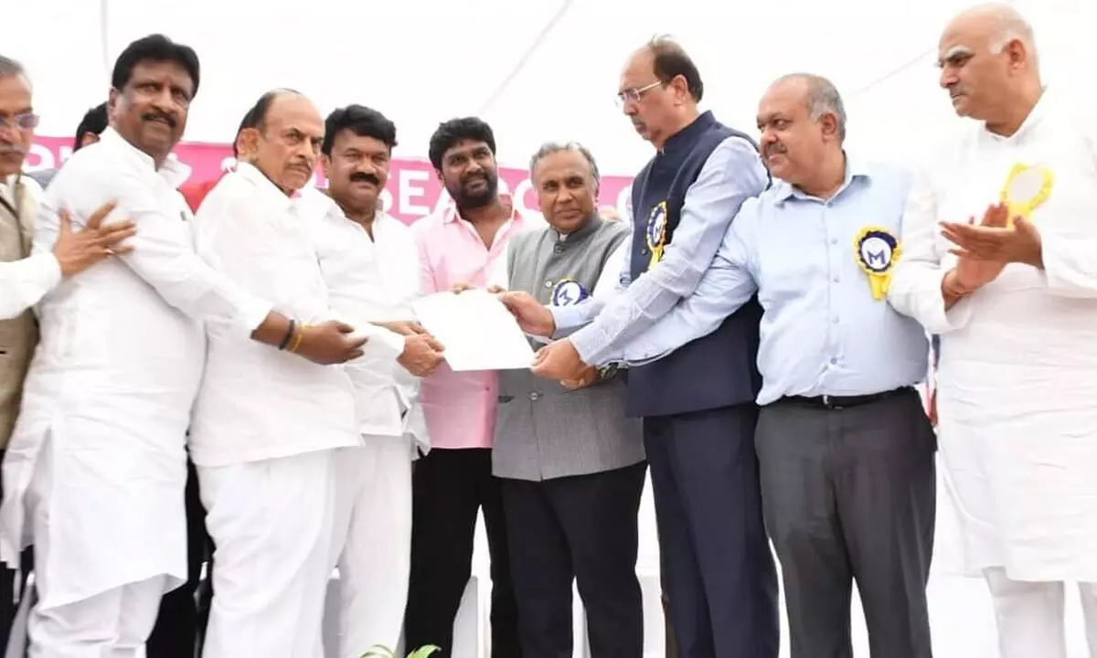 Telangana government hands over land documents to Mahavir hospital