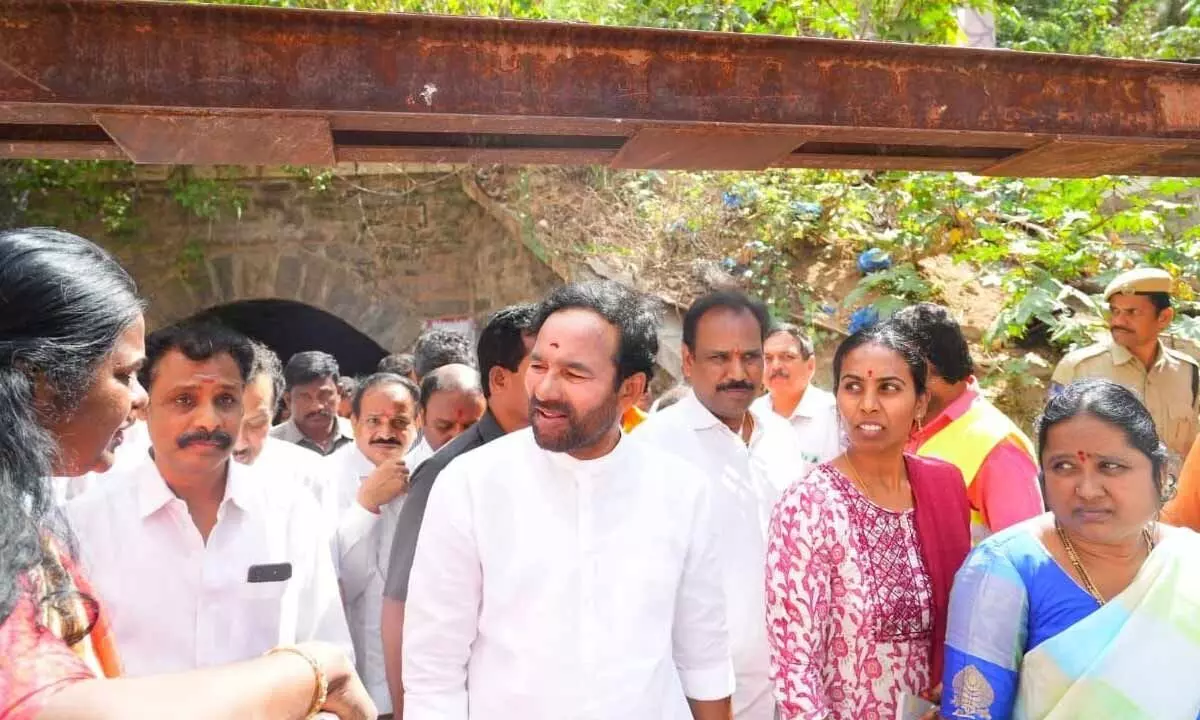 Kishan Reddy inspects railway works in Secunderabad