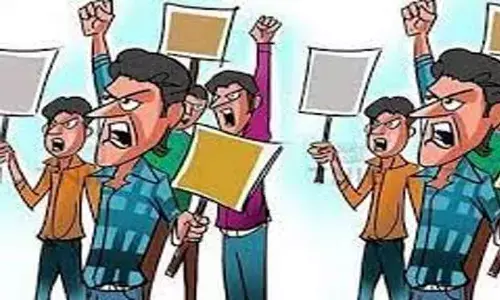 AP Secretariat employees stage protest over pending salaries