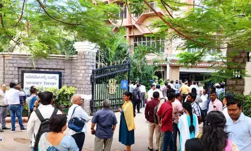 Bomb hoax at Income Tax office building at Masab Tank