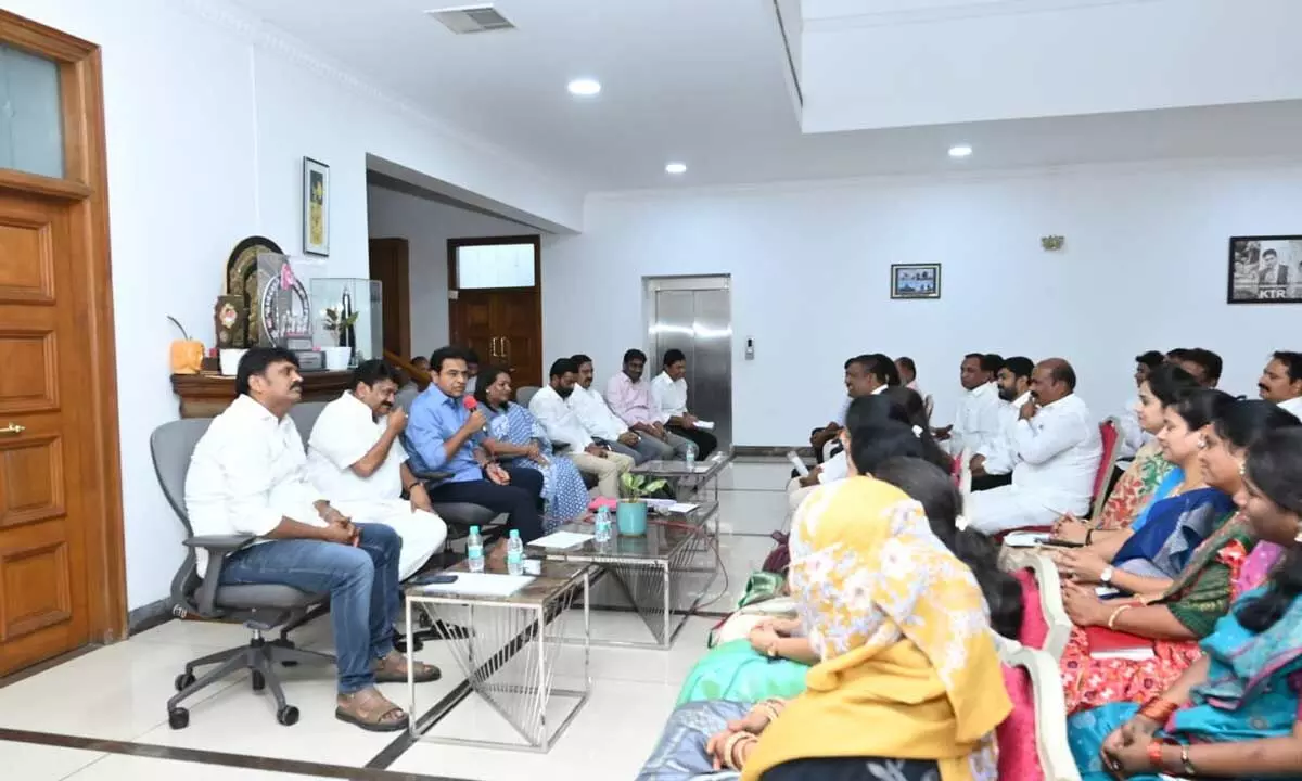 KTR asks party corporators to utilise ward offices to solve issues of the people