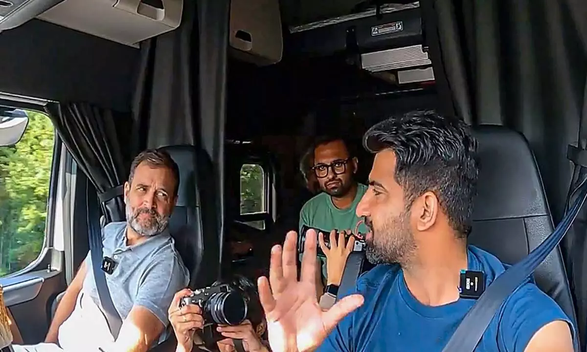 Rahul undertakes another truck ride, this time in US