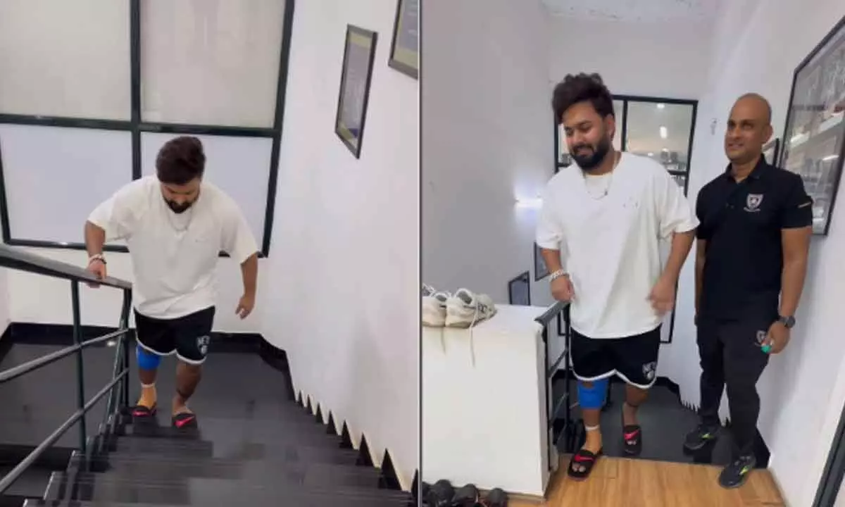 Not bad Rishabh: Pant shares video of his recovery, climbs stairs without support
