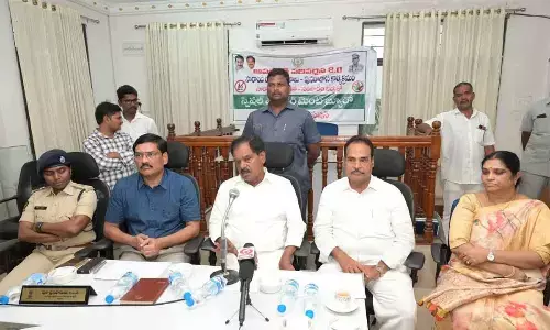 Deputy Chief Minister K Narayana Swamy addressing ‘Operation Parivarthan’ programme in Chittoor on Tuesday