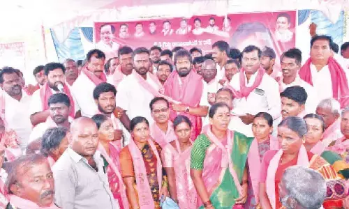 More than 100 BJP workers from Koikonda Junciton joining  BRS party in the presence of Minister Srinivas Goud in  Mahbubnagar on Tuesday