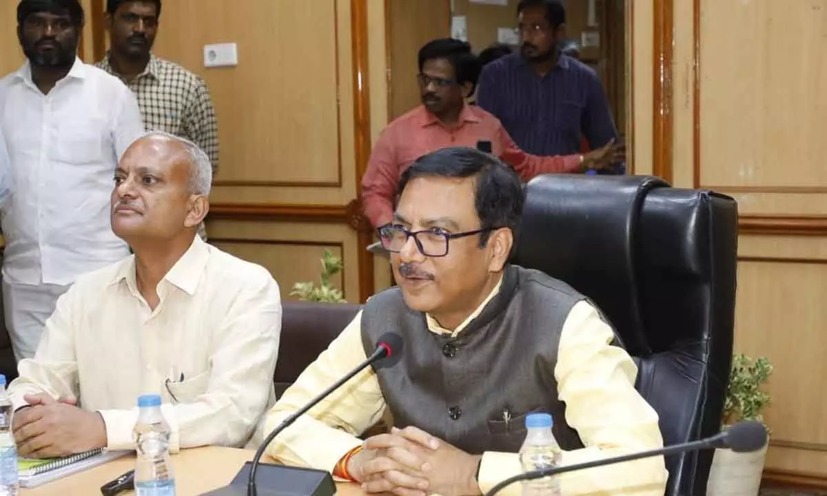 South Central Railway General Manager Arun Kumar Jain addressing a seminar on trains’ safety in Vijayawada on Thursday