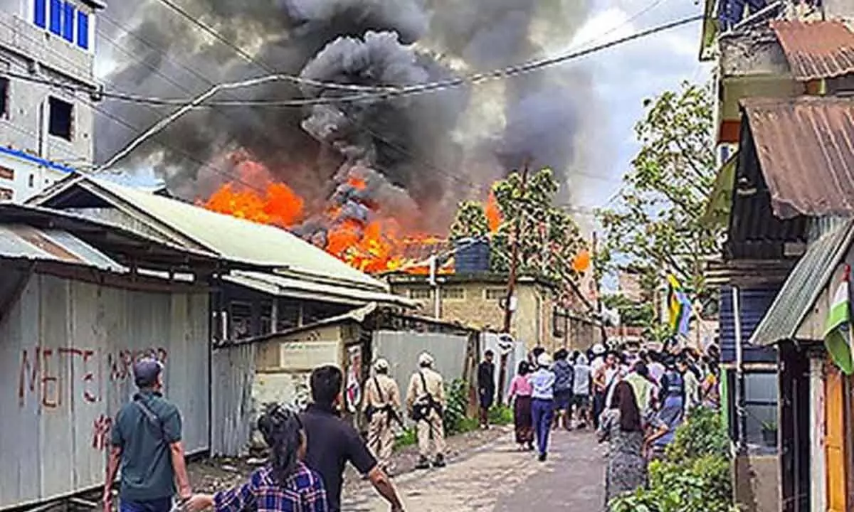 Union minister RK Ranjan Singhs Manipur Residence Is Burned Down By Mob