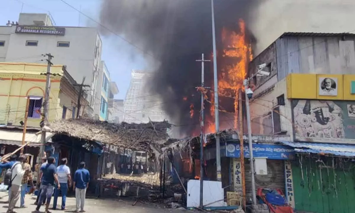 Fire breaks out at shop near Govindaraja Swamy temple in Tirupati