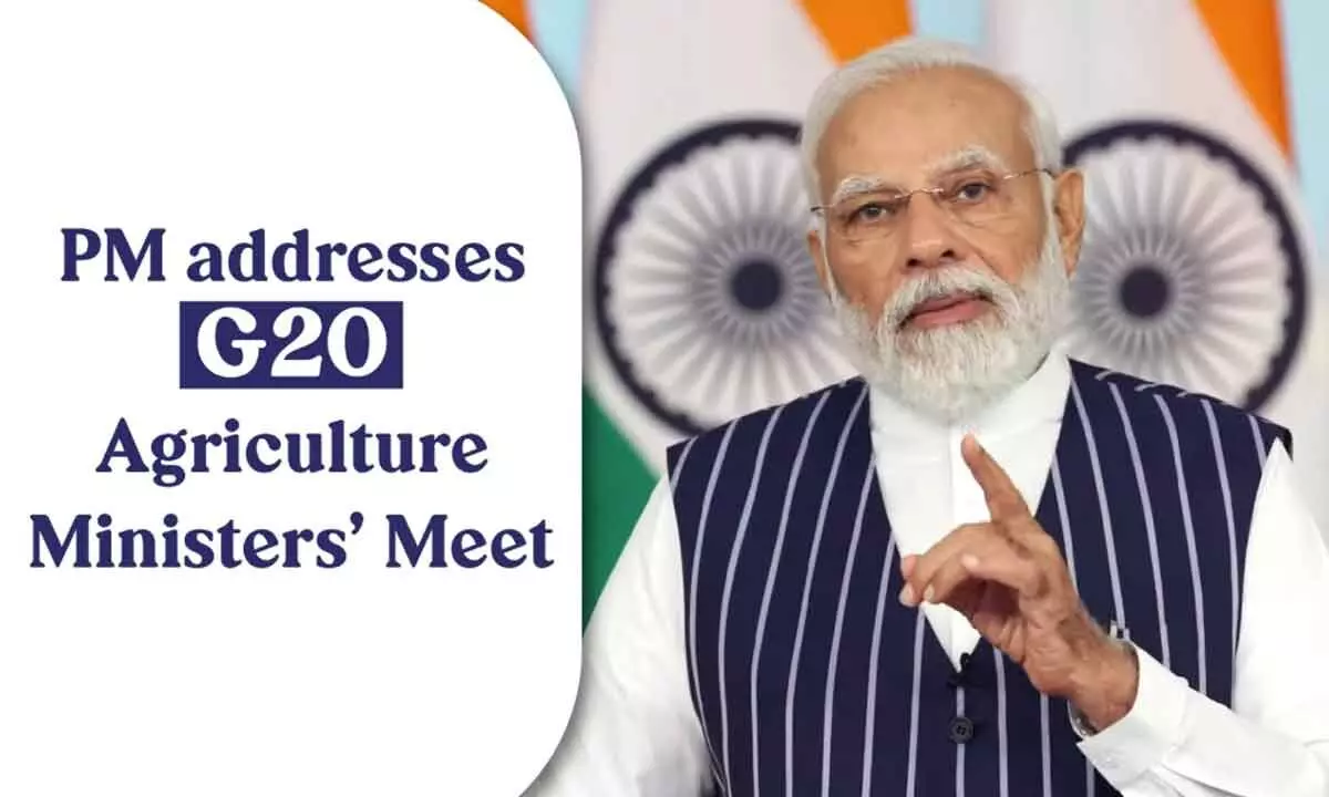 PM Modi virtually addressed the G20 Agriculture Ministers Meeting