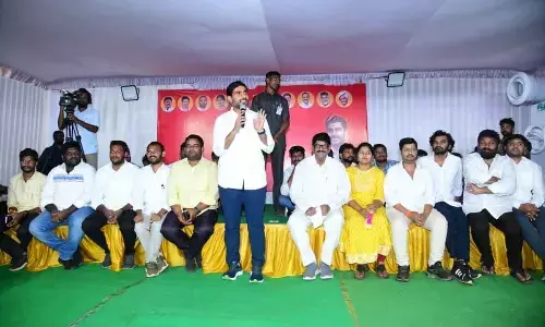 TDP national general secretary Nara Lokesh addressing the youth at Bommavaram village in Atmakuru constituency on Thursday.