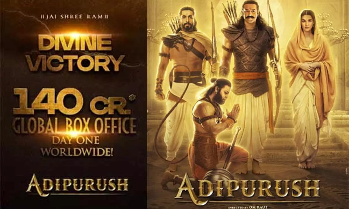 Official: ‘Adipurush’ collects Rs 140 Cr WW on its Day 1