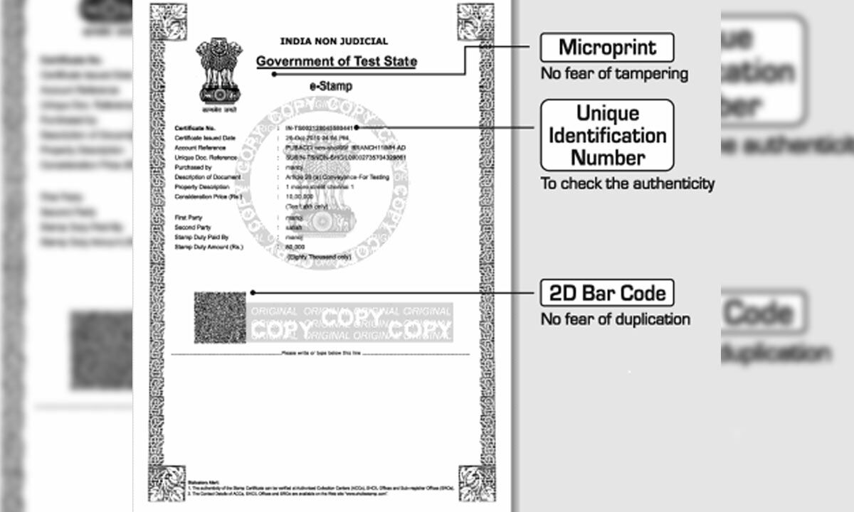 Rajamahendravaram Estamping for registrations