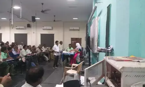 Counselling for MEO-2 posts going on at Sri Chaitanya Junior College at Gosala near Kankipadu mandal on Sunday