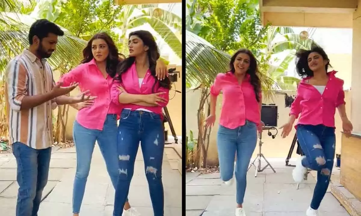 Kajal and Sreeleela dances to Balayya's blockbuster song