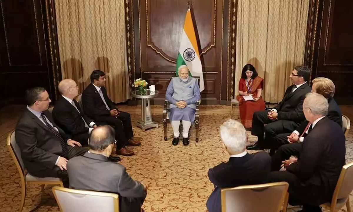 PM Modi Met Academics And Healthcare Experts On His First Day Of US Visit